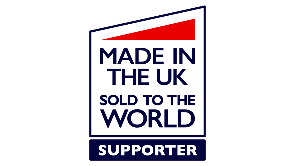 Made in the UK sold to the world logo